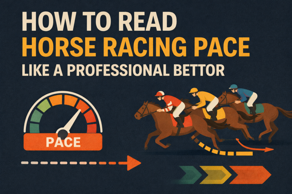 How to read horse racing pace with jockeys and pace speedometer graphic