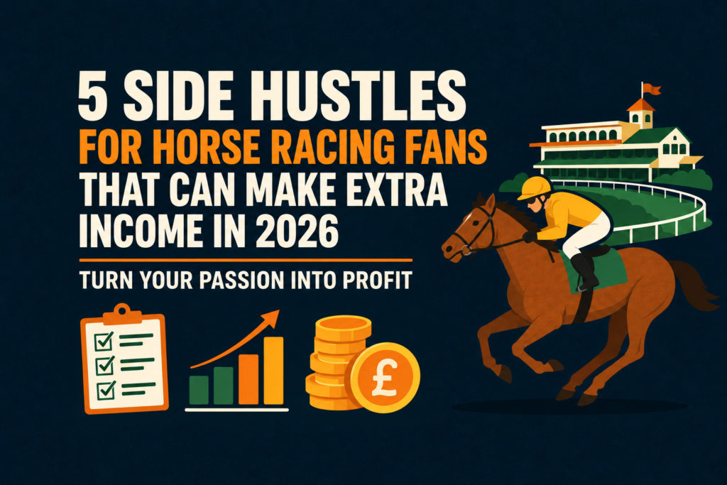 5 side hustles for horse racing fans including content creation, reselling and lay betting